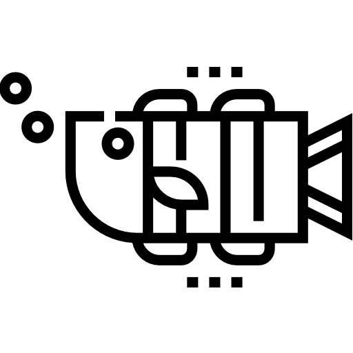 pez payaso Detailed Straight Lineal icono