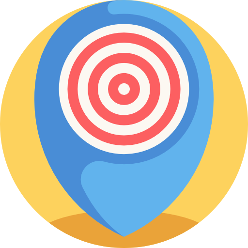 objetivo Detailed Flat Circular Flat icono