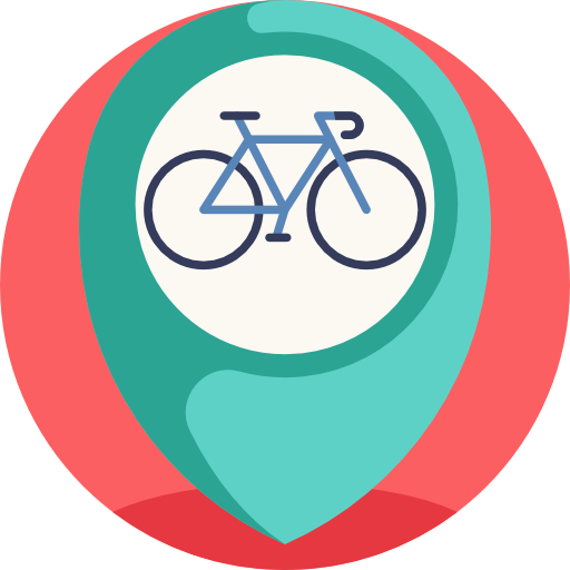 estacionamiento de bicicletas Detailed Flat Circular Flat icono