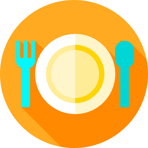Dish Flat Circular Flat icon