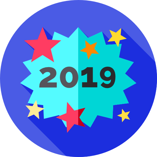 2019 Flat Circular Flat ikona