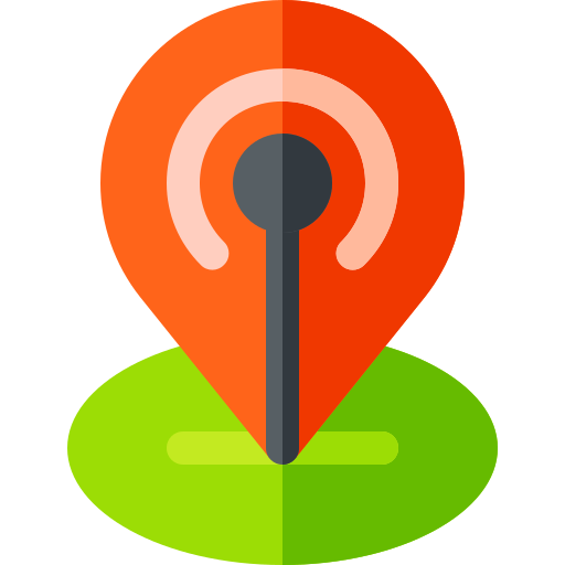 pin de ubicación Basic Rounded Flat icono