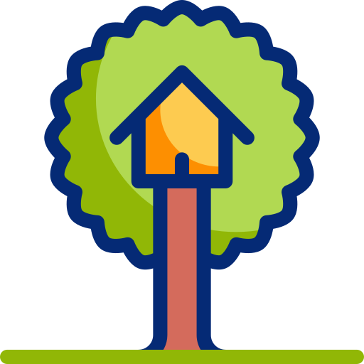 domek na drzewie Basic Accent Lineal Color ikona