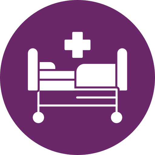 病院用ベッド Generic color fill icon