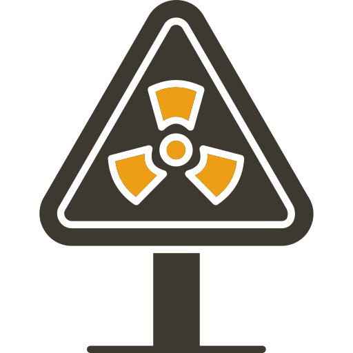 Знак радиации Generic color fill иконка