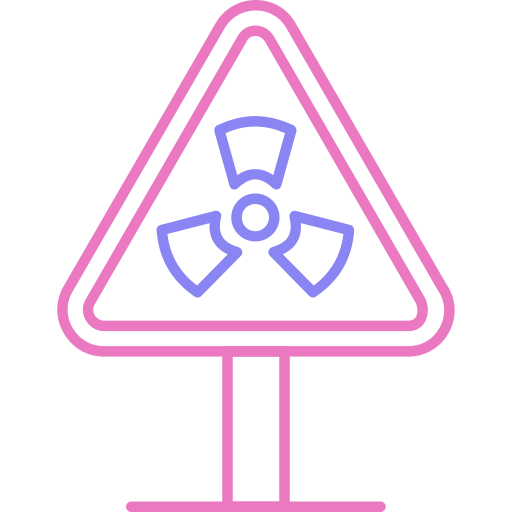 Знак радиации Generic color outline иконка