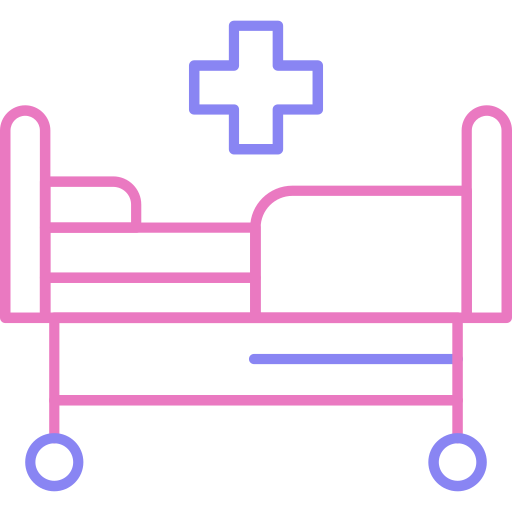Łóżko szpitalne Generic color outline ikona