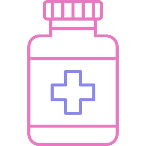 Бутылочка с лекарством Generic color outline иконка