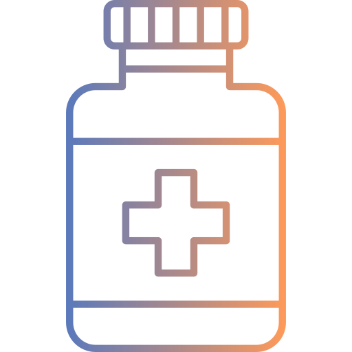 Бутылочка с лекарством Generic gradient outline иконка
