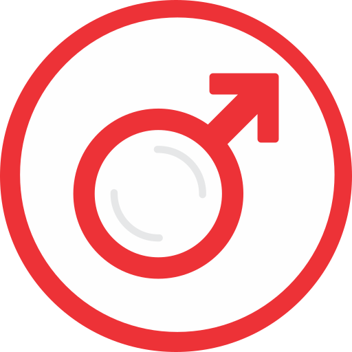 mannelijk symbool Generic color fill icoon