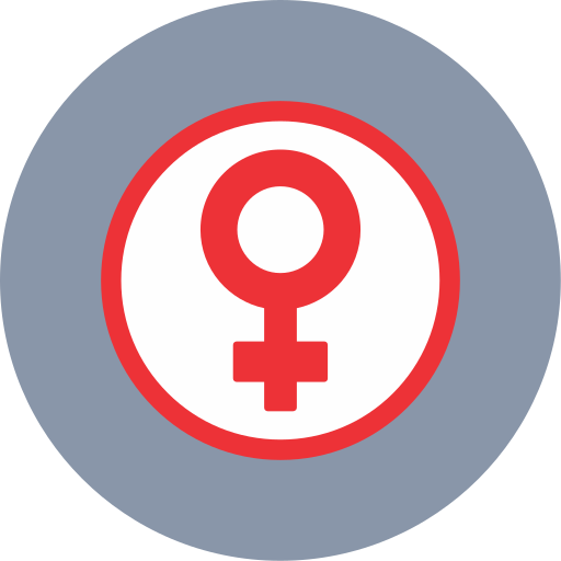 símbolo femenino Generic color fill icono