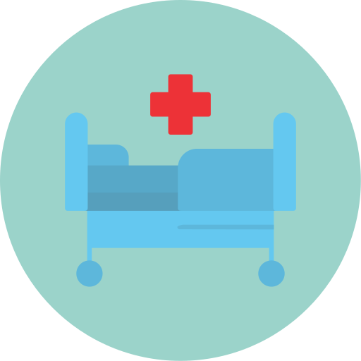 Hospital bed Generic color fill icon