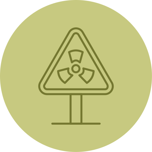 Знак радиации Generic color fill иконка