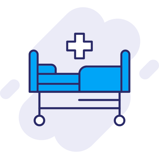 Łóżko szpitalne Generic color lineal-color ikona