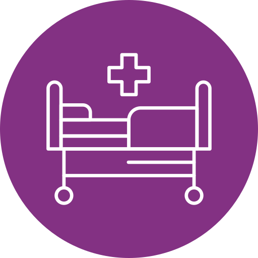 Hospital bed Generic color fill icon