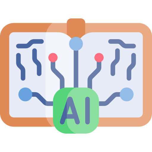 aprendizaje automático Kawaii Flat icono