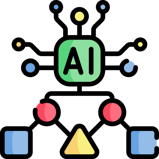 Algorithm Kawaii Lineal color icon