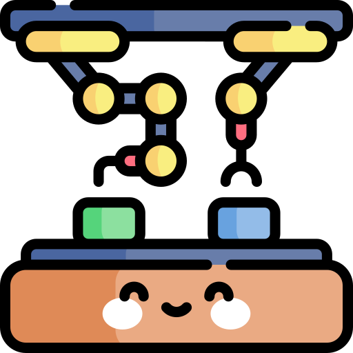 ロボットアーム Kawaii Lineal color icon