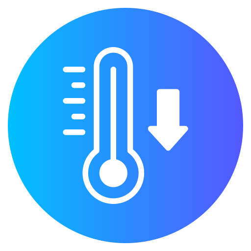lage temperatuur Generic gradient fill icoon