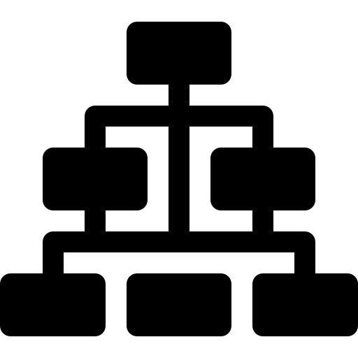 struktura hierarchiczna Basic Rounded Filled ikona