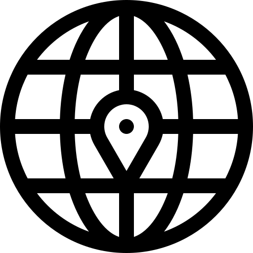 globe-raster Basic Rounded Lineal icoon