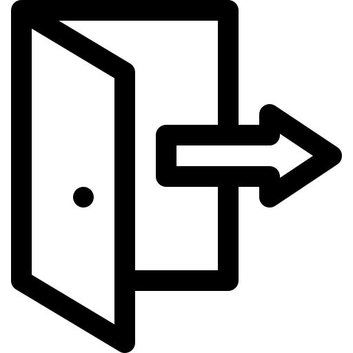 sair Basic Rounded Lineal Ícone