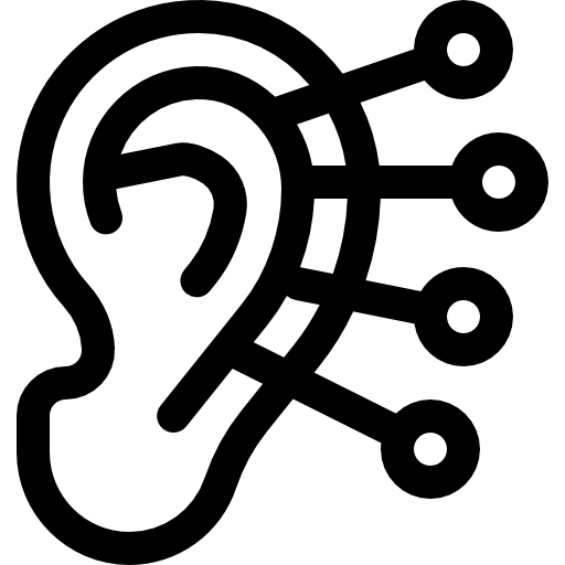 ucho Basic Rounded Lineal ikona
