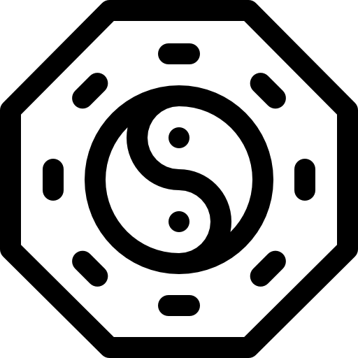 ying yang Basic Rounded Lineal icon