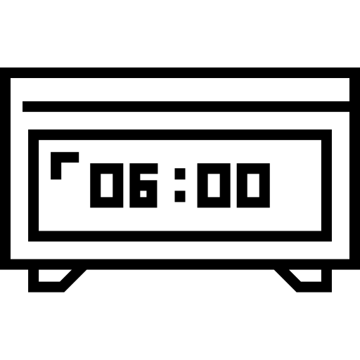 zegar cyfrowy Detailed Straight Lineal ikona