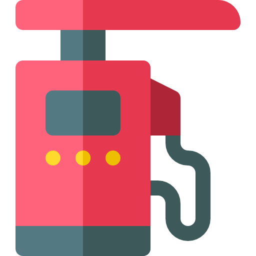 benzinestation Basic Rounded Flat icoon