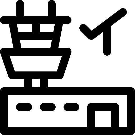 lotnisko Basic Rounded Lineal ikona