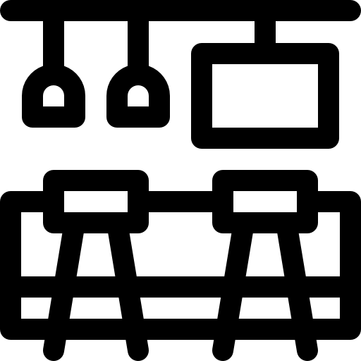 bar Basic Rounded Lineal ikona