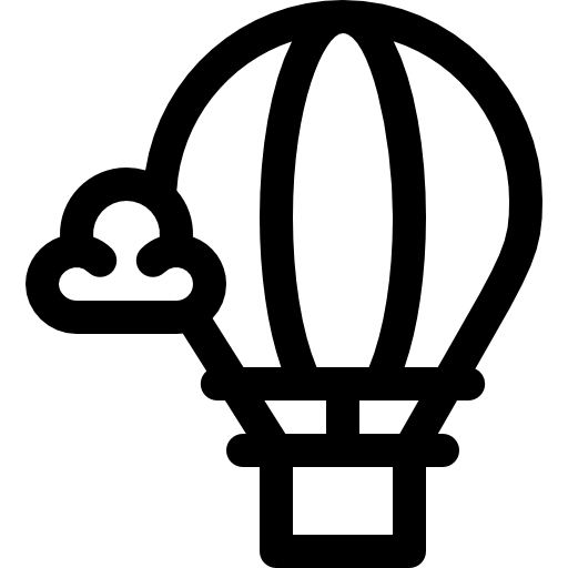 mongolfiera Basic Rounded Lineal icona