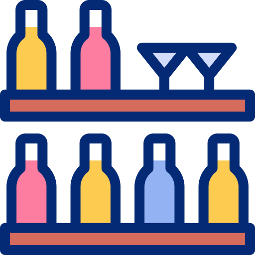 Wine shelf Basic Accent Lineal Color icon
