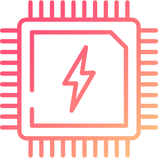 elektrische chip Generic gradient outline icoon