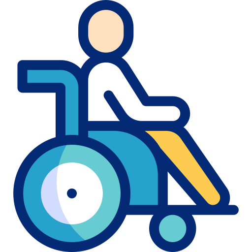 cadeira de rodas Basic Accent Lineal Color Ícone