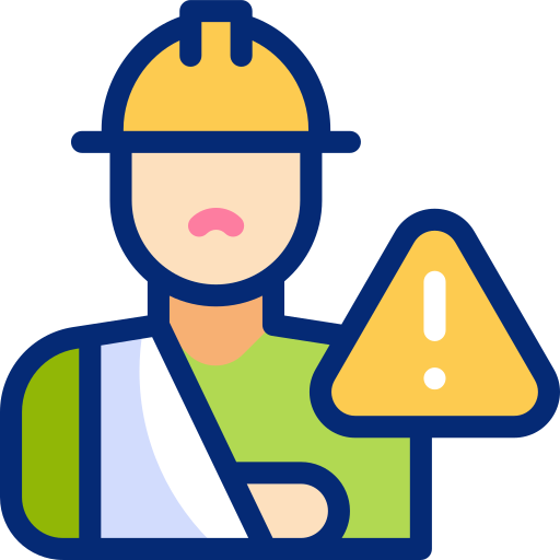 Work injury Basic Accent Lineal Color icon