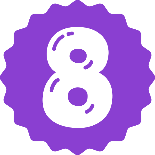 여덟 Generic color fill icon