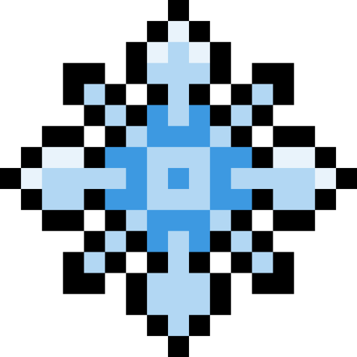 Snowflake Pixel Linear color icon