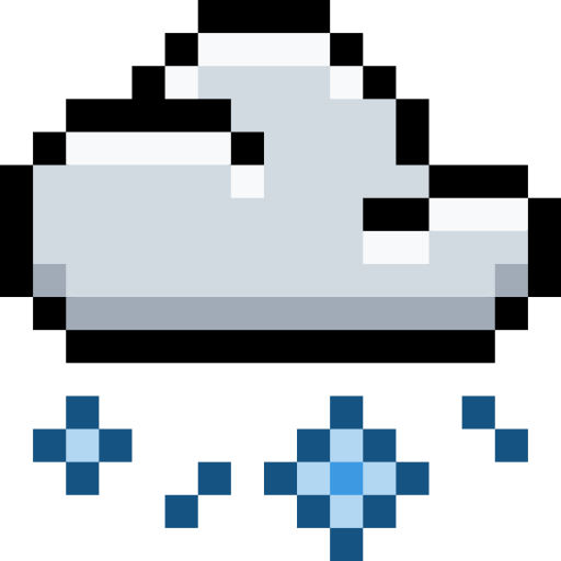 nube Pixel Linear color icono
