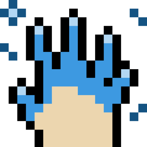 Hand Pixel Linear color icon