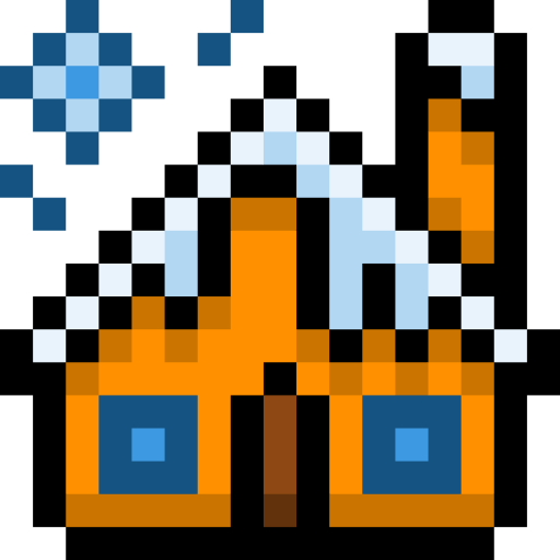 House Pixel Linear color icon