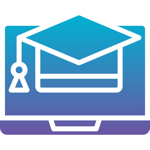 Online learning Generic gradient fill icon