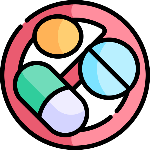 nessuna medicina Kawaii Lineal color icona