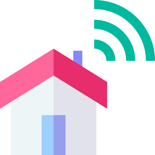 Smart house Basic Straight Flat icon