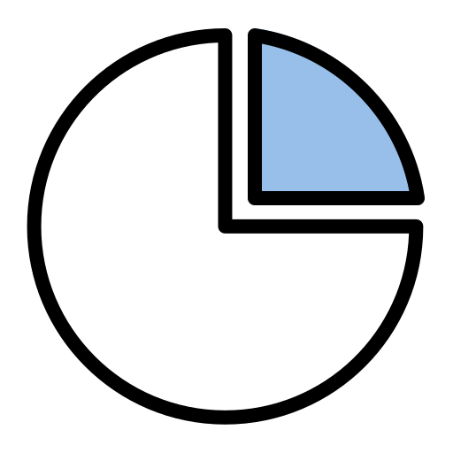 gráfico de torta Generic color lineal-color icono