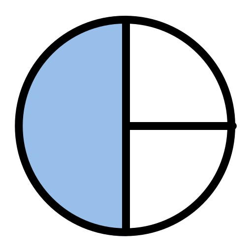 gráfico de torta Generic color lineal-color icono