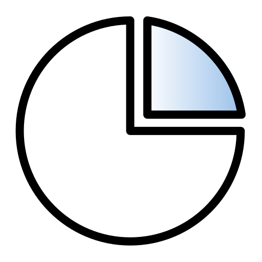 wykres kołowy Generic gradient lineal-color ikona