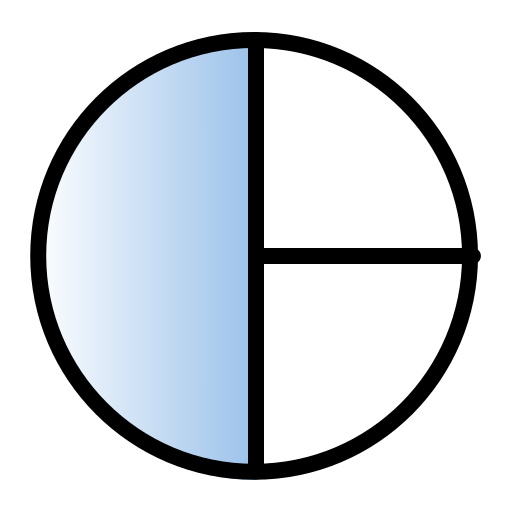 wykres kołowy Generic gradient lineal-color ikona
