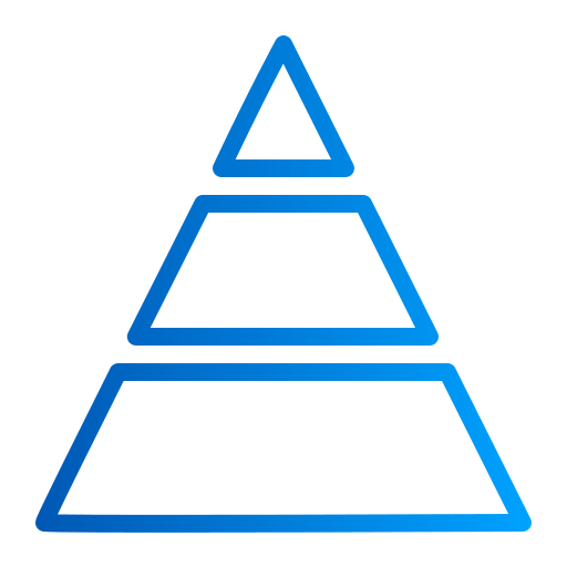 wykres piramidy Generic gradient outline ikona